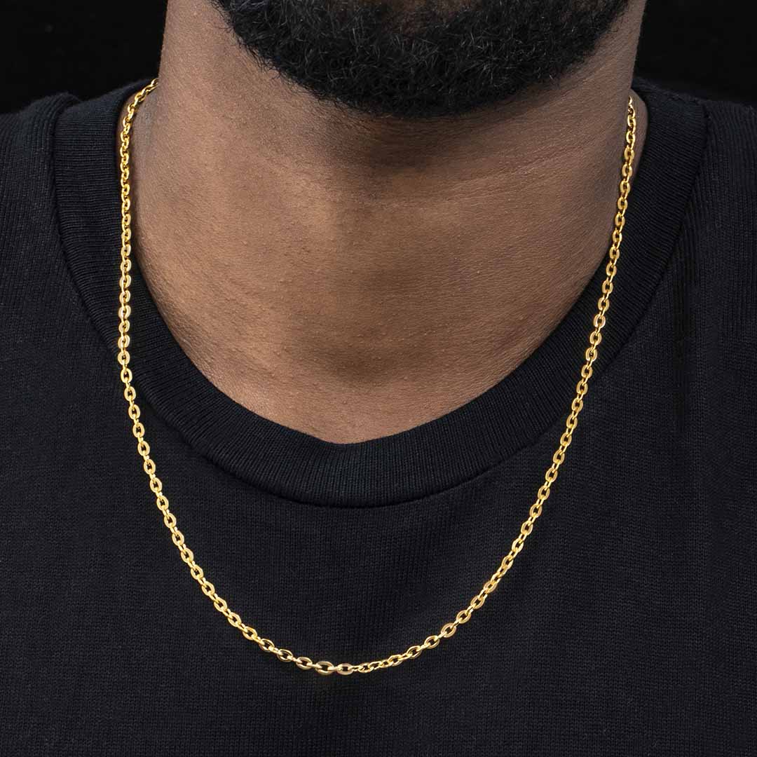 3mm Rolo Chain in Gold