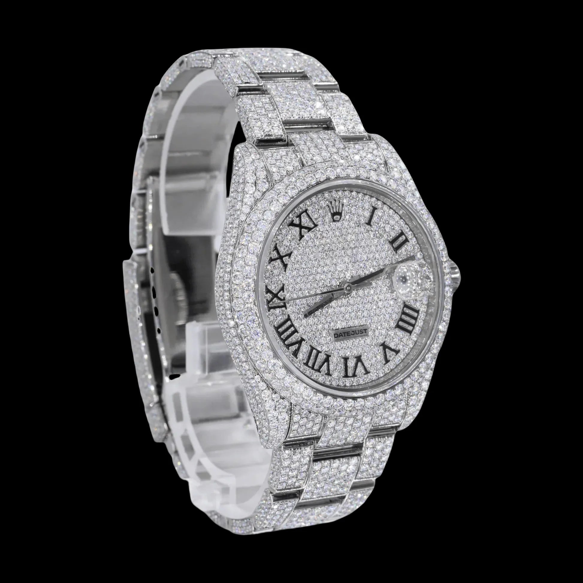 42MM Fully Iced Out Round Era® in White Gold