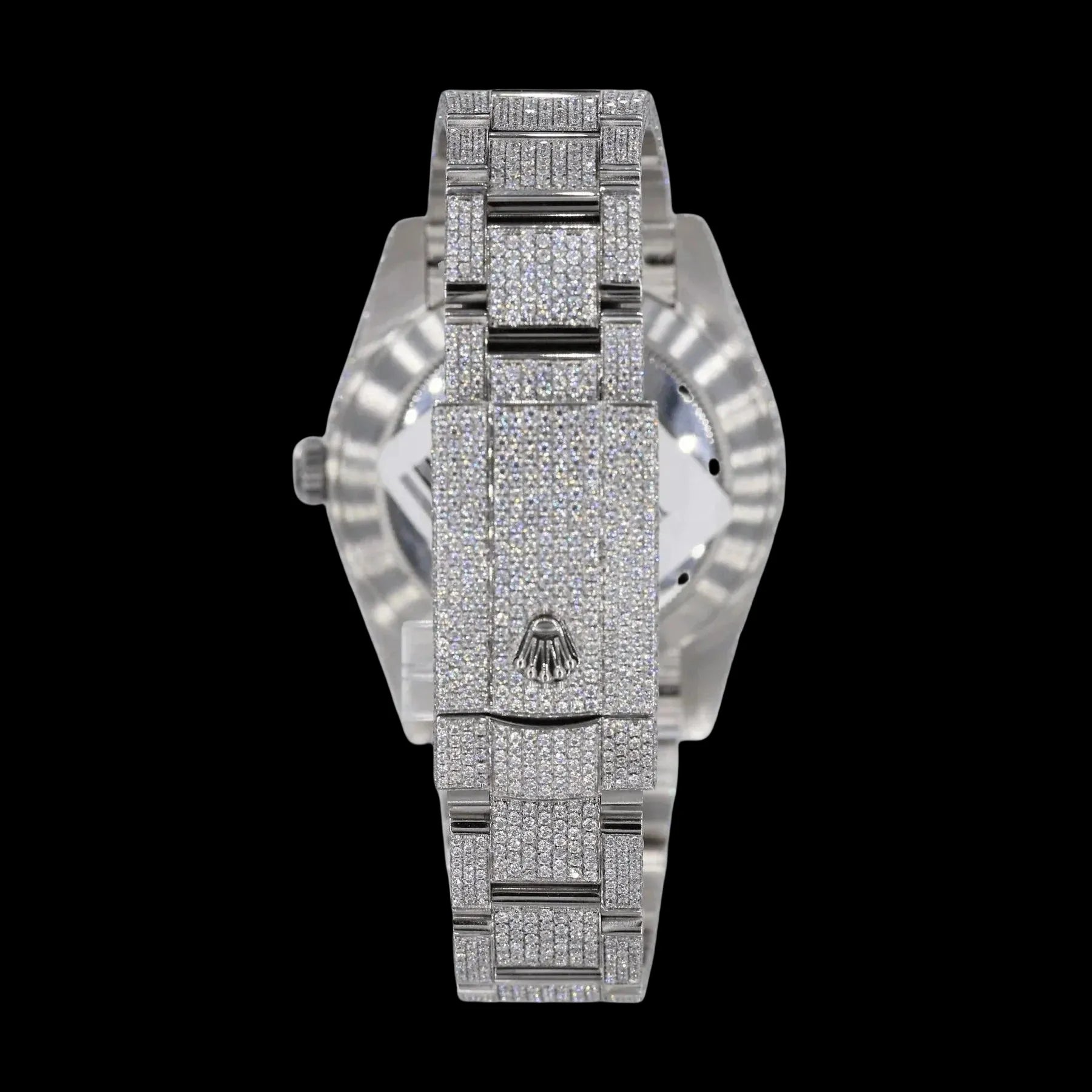 42MM Fully Iced Out Round Era® in White Gold