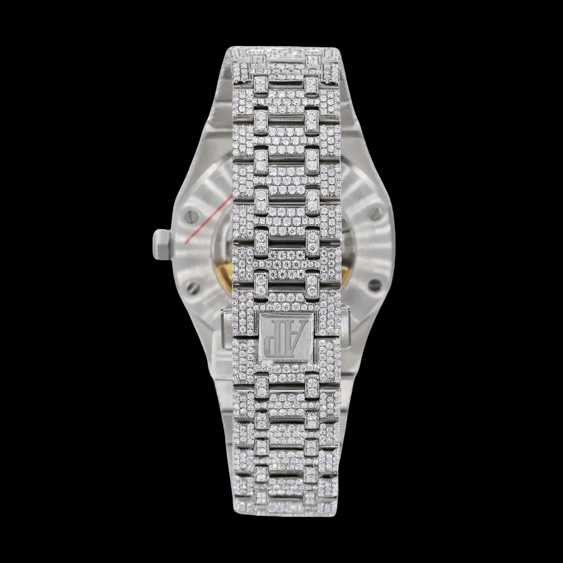 42MM Fully Iced Out Watch In White Gold Era® 316