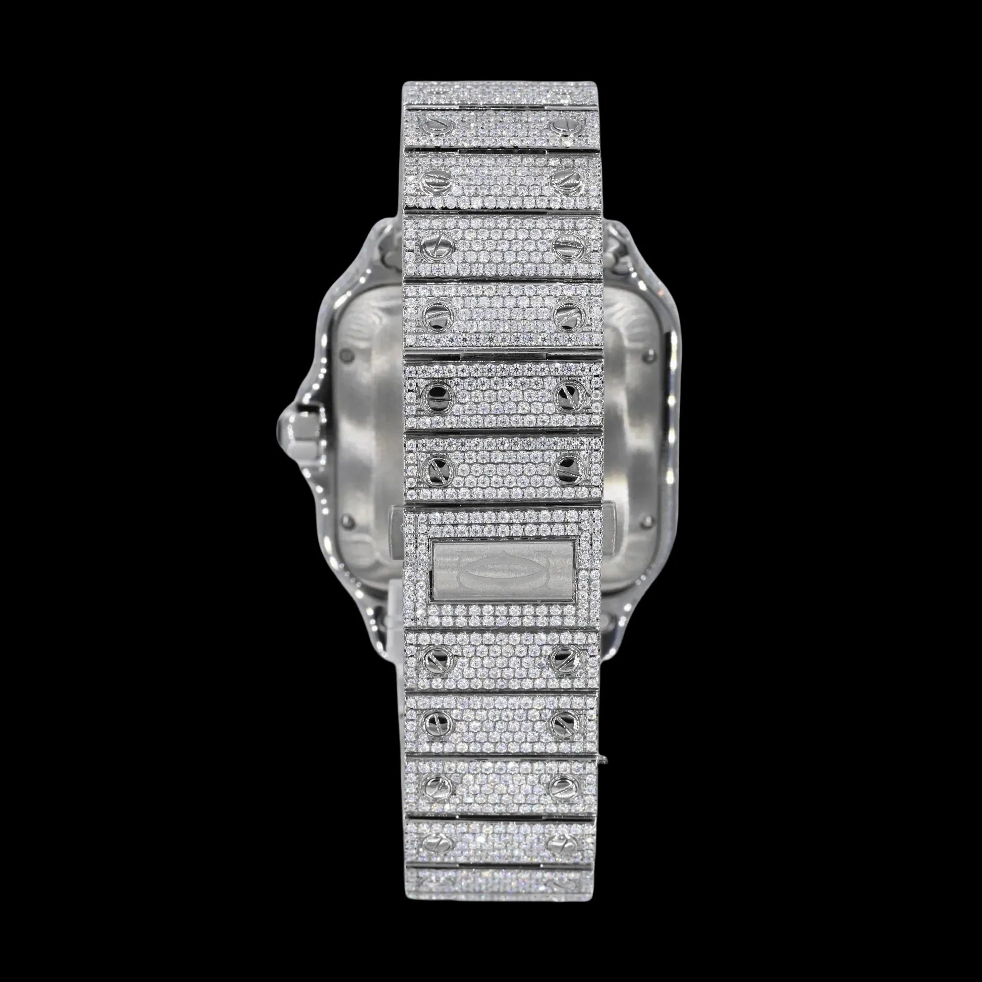 42MM Fully Iced Square Skeleton Watch in White Gold/Yellow Gold Era®316