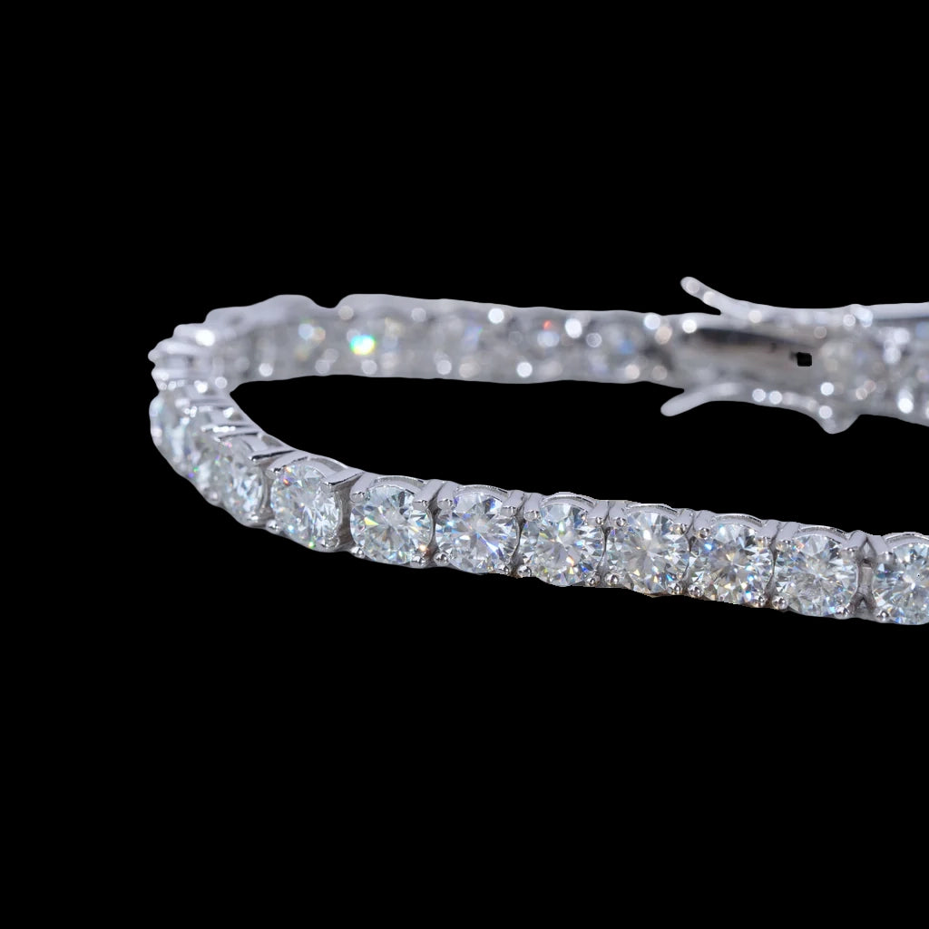 4MM 925S & VVS Moissanite Tennis Bracelet White Gold