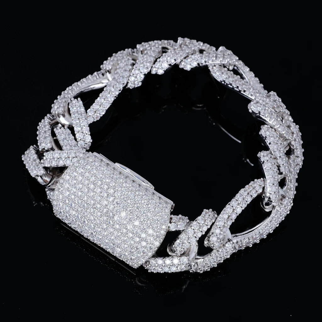 19mm Iced Figaro Bracelet