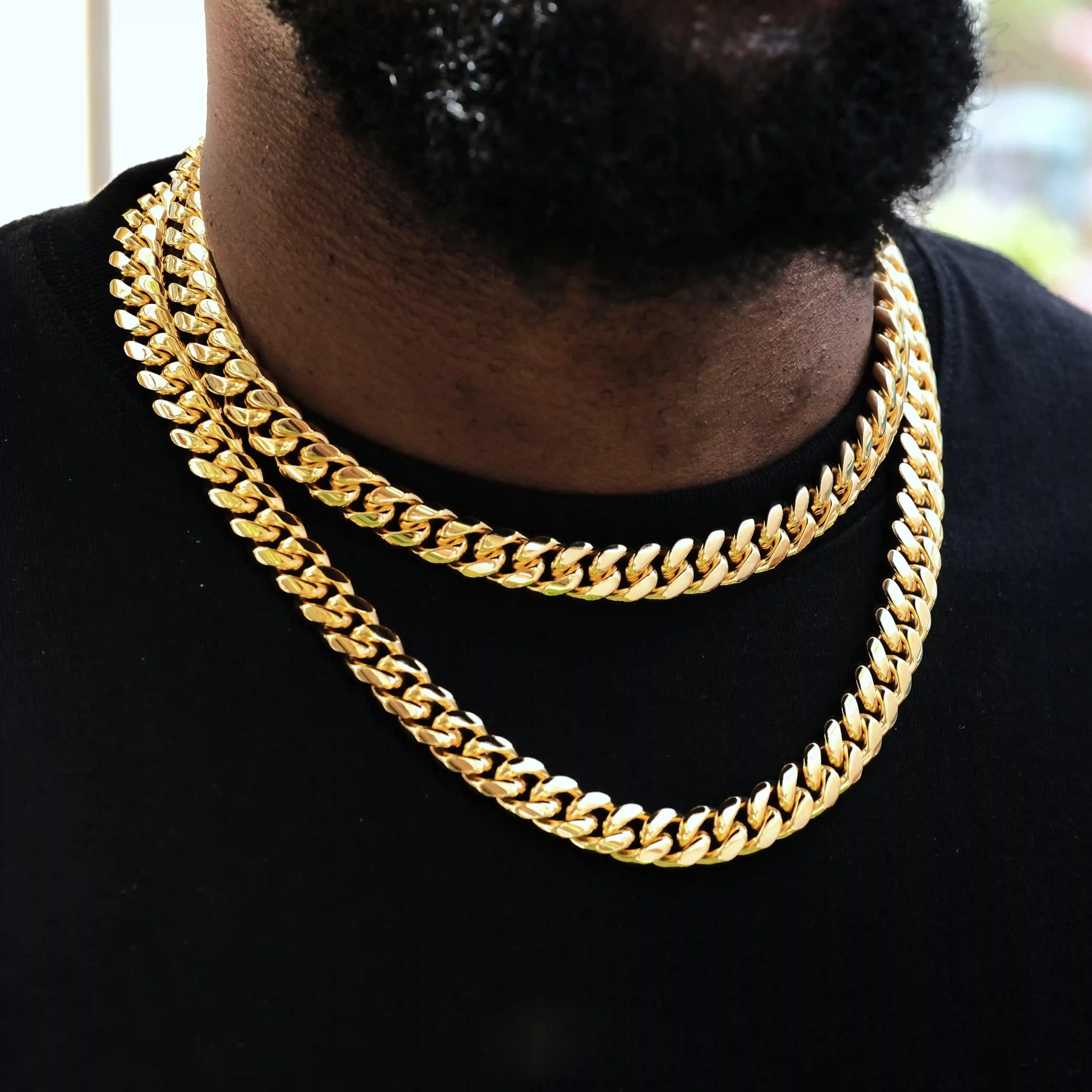 [Box Clasp]12mm Classic Miami Cuban