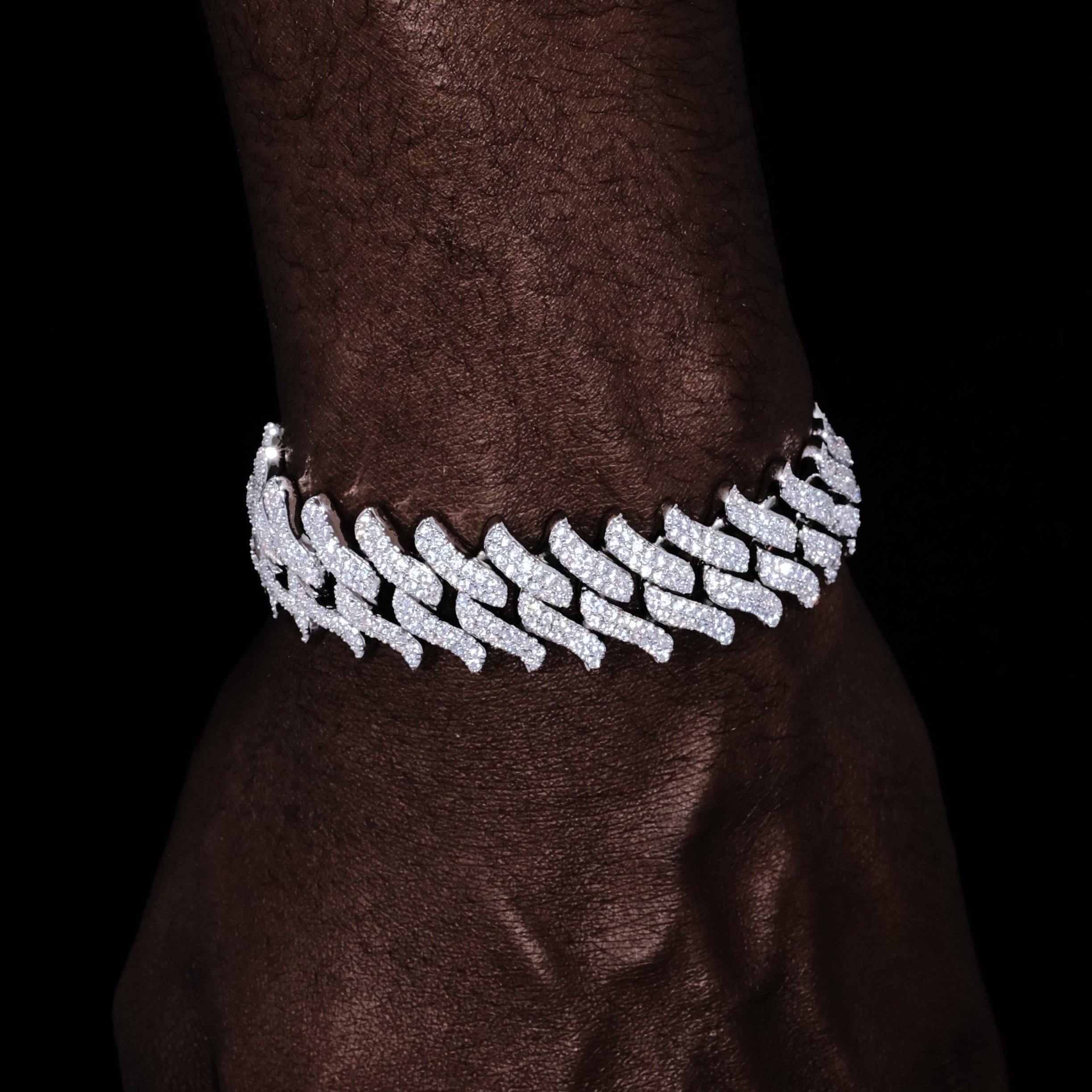 20mm Spiked Iced Cuban Bracelet