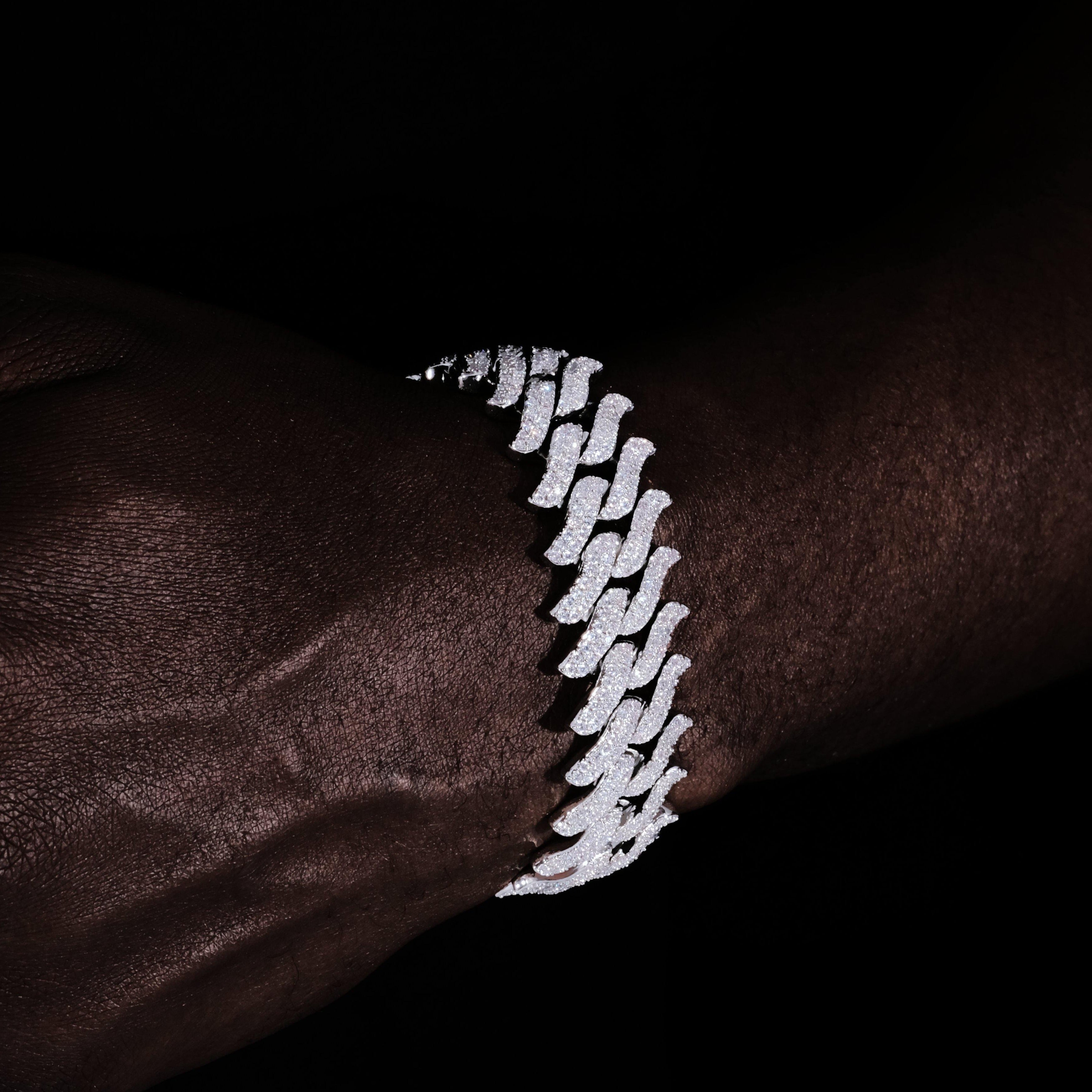 20mm Spiked Iced Cuban Bracelet