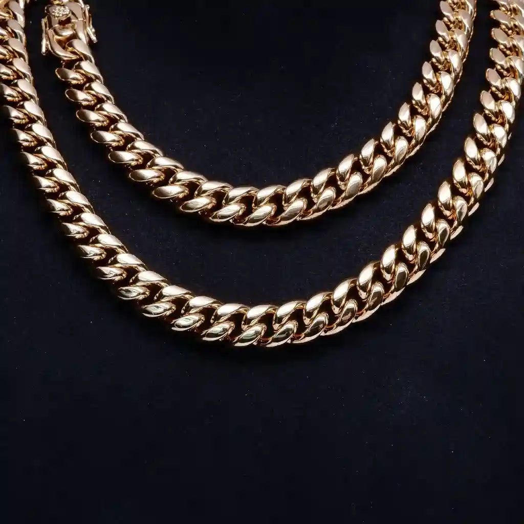 12mm 18K Gold-Plated Classic Miami Cuban Link