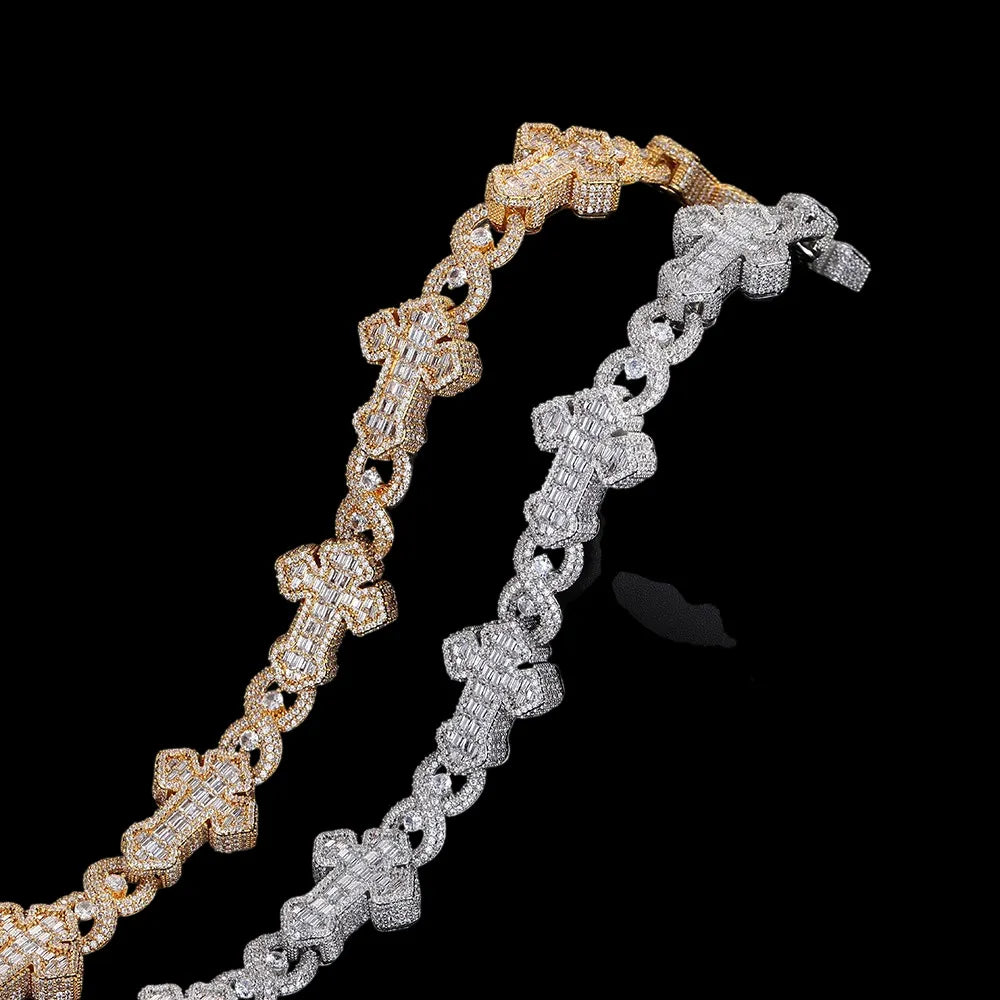 Diamond Cross Iced-Out Chain - 20mm