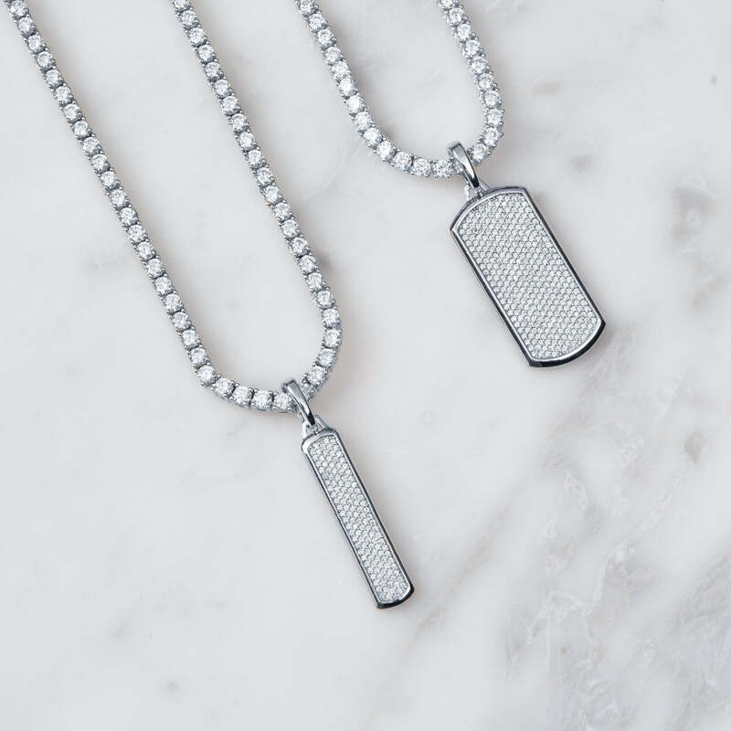 Ice Dog Tag Pendant