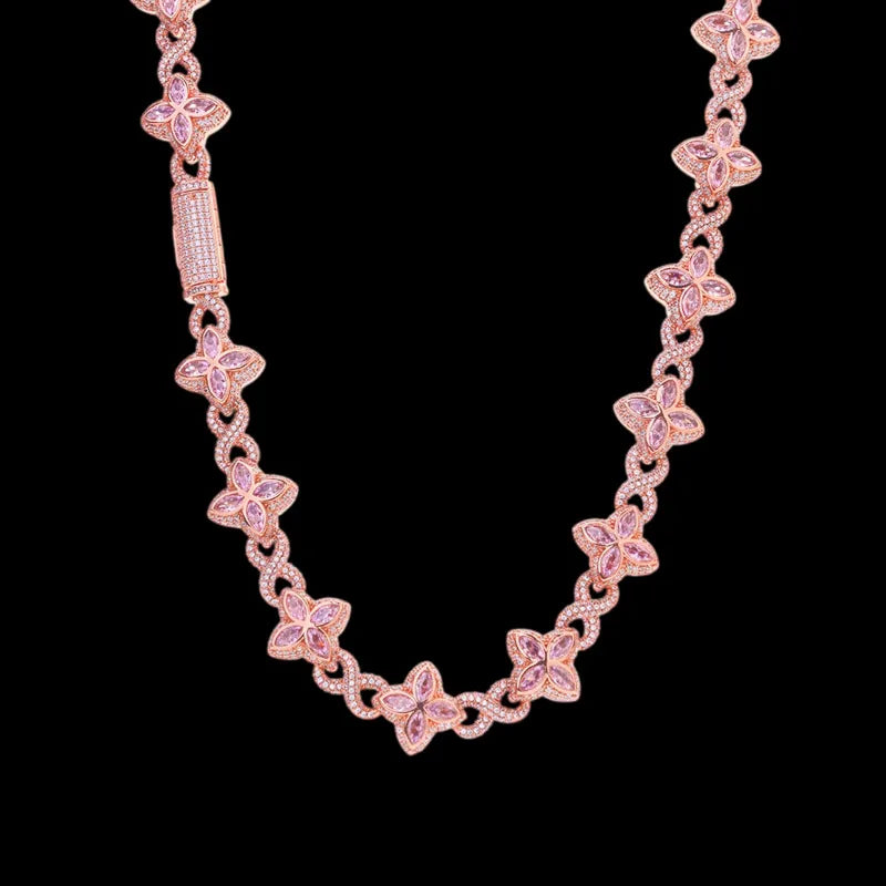 Ice Clover Chain in Rose Gold - 18mm