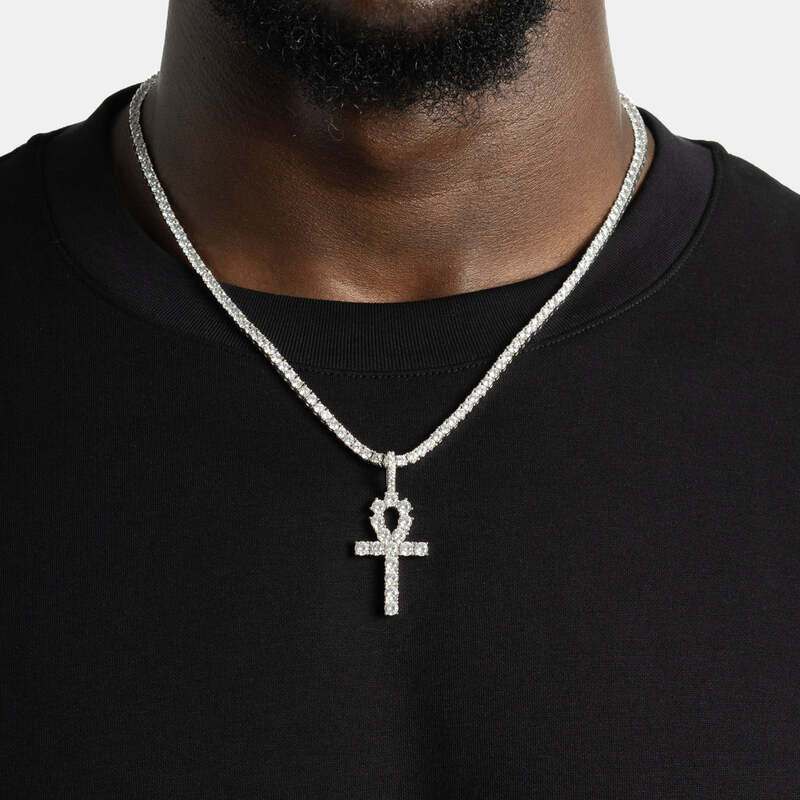 Ice Key Pendant in White Gold