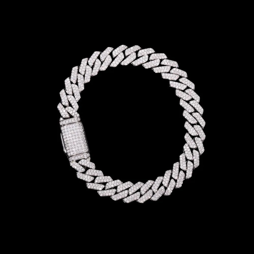 Iced-Out Diamond Cuban Link Chain - 8mm