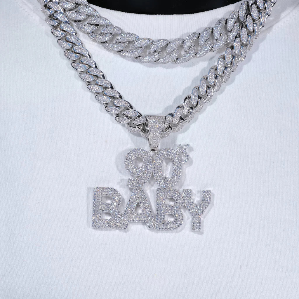 Iced 90's Baby Two-Layer Pendent - 46MM