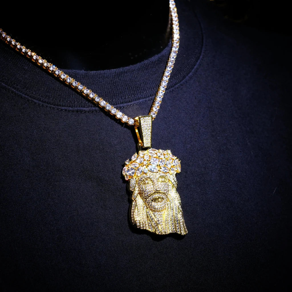 Iced Giant Jesus Pendant - 39*56MM