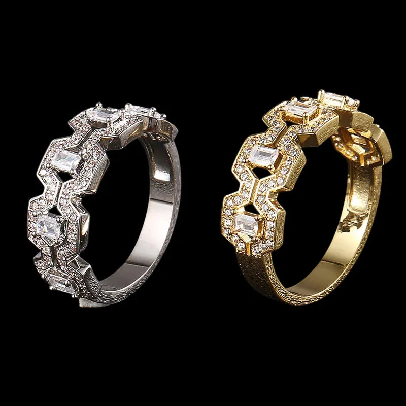 Iced Diamond Cuban Ring