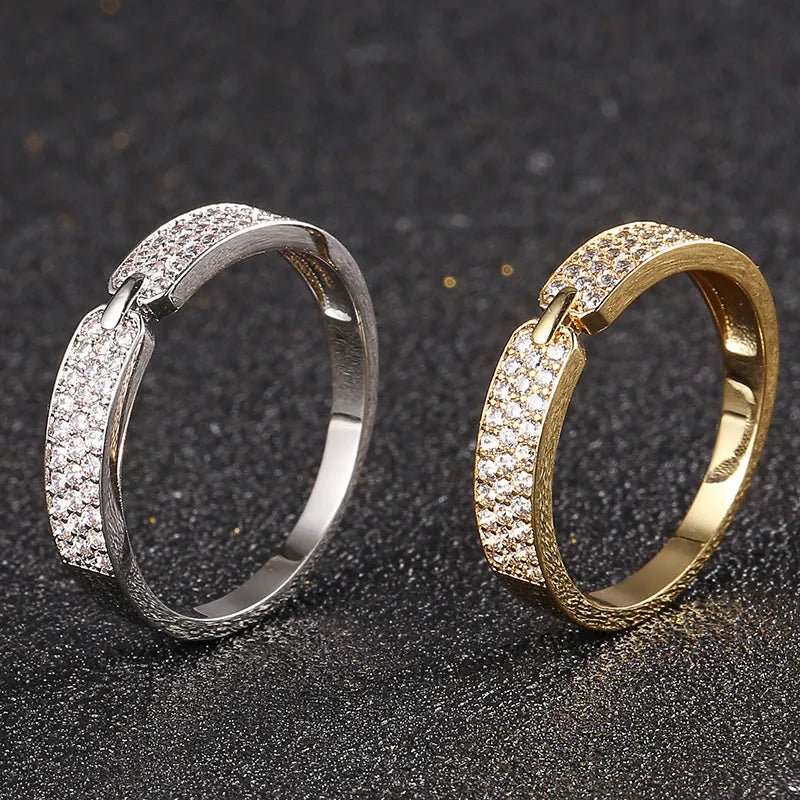 18K Gold Plated Couple’s Zircon Ring