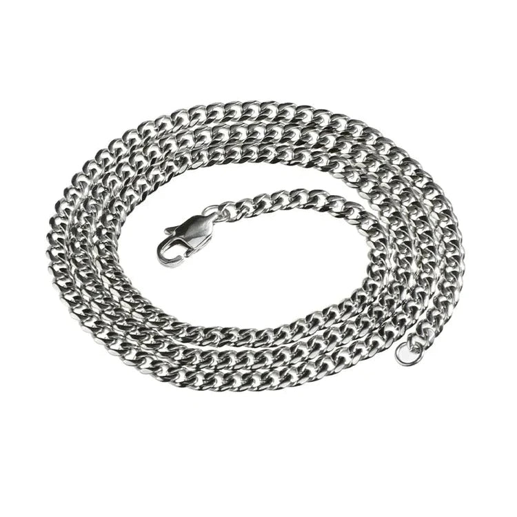 Cuban Necklace in White Gold - 3mm/4mm/5mm