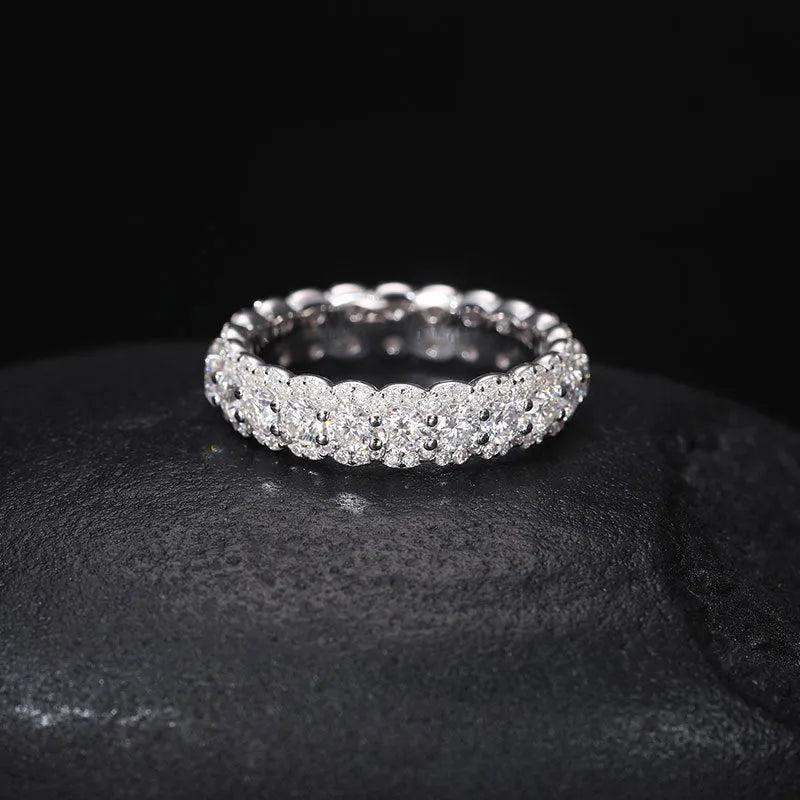 S925 VVS Moissanite Hip-Hop Rock Candy Ring