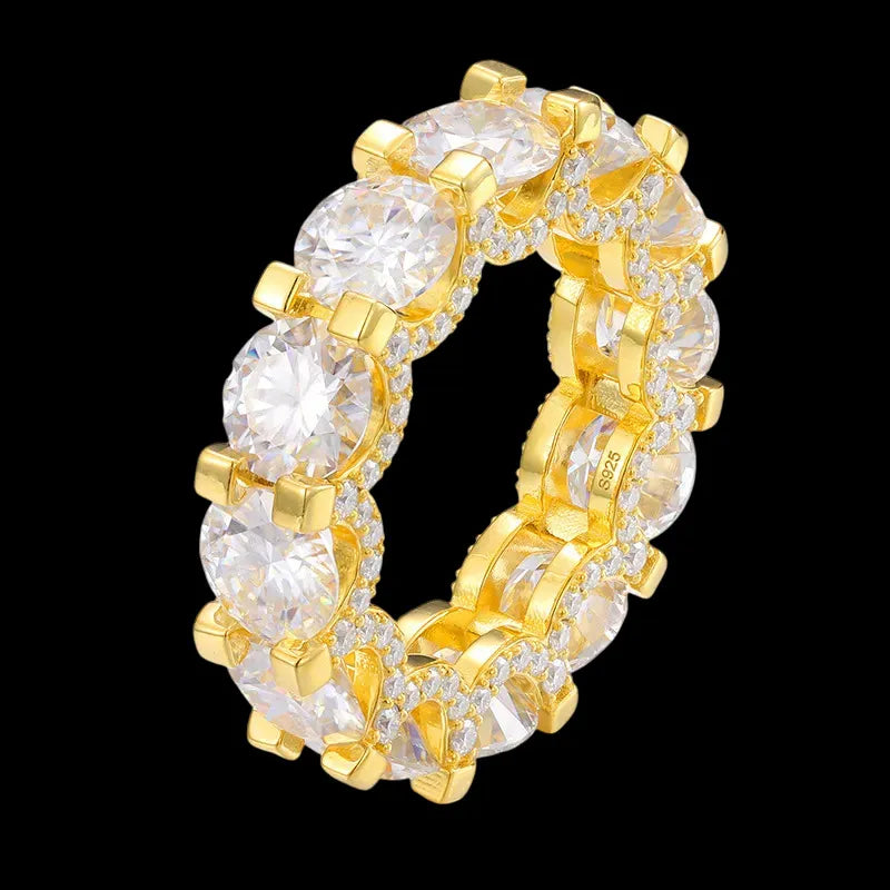 S925 VVS Moissanite  Hip Hop Diamond Ring