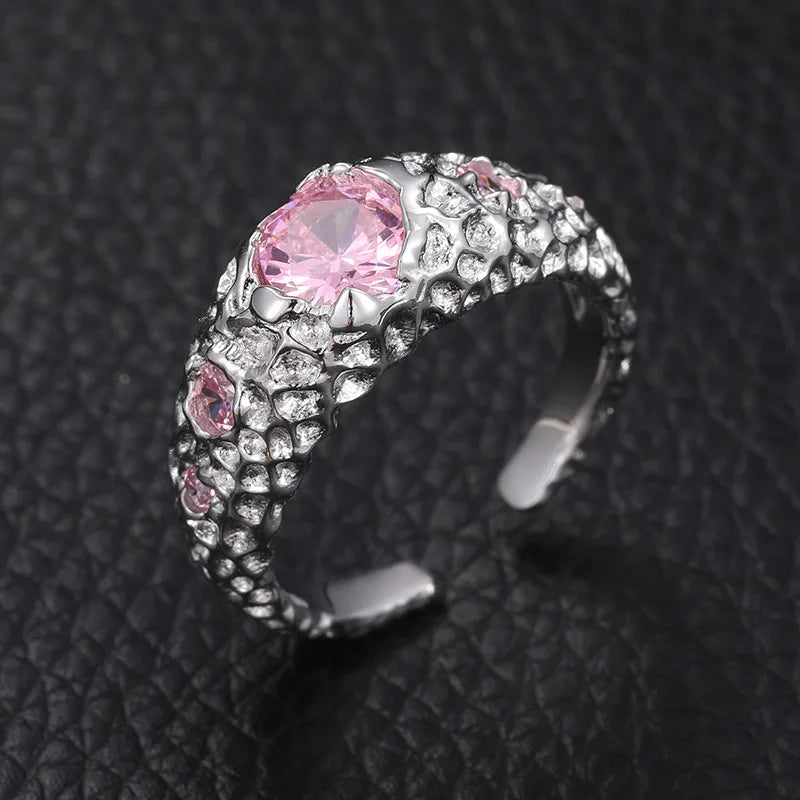 925 VVS Moissanite Women’s Colored Zircon Ring