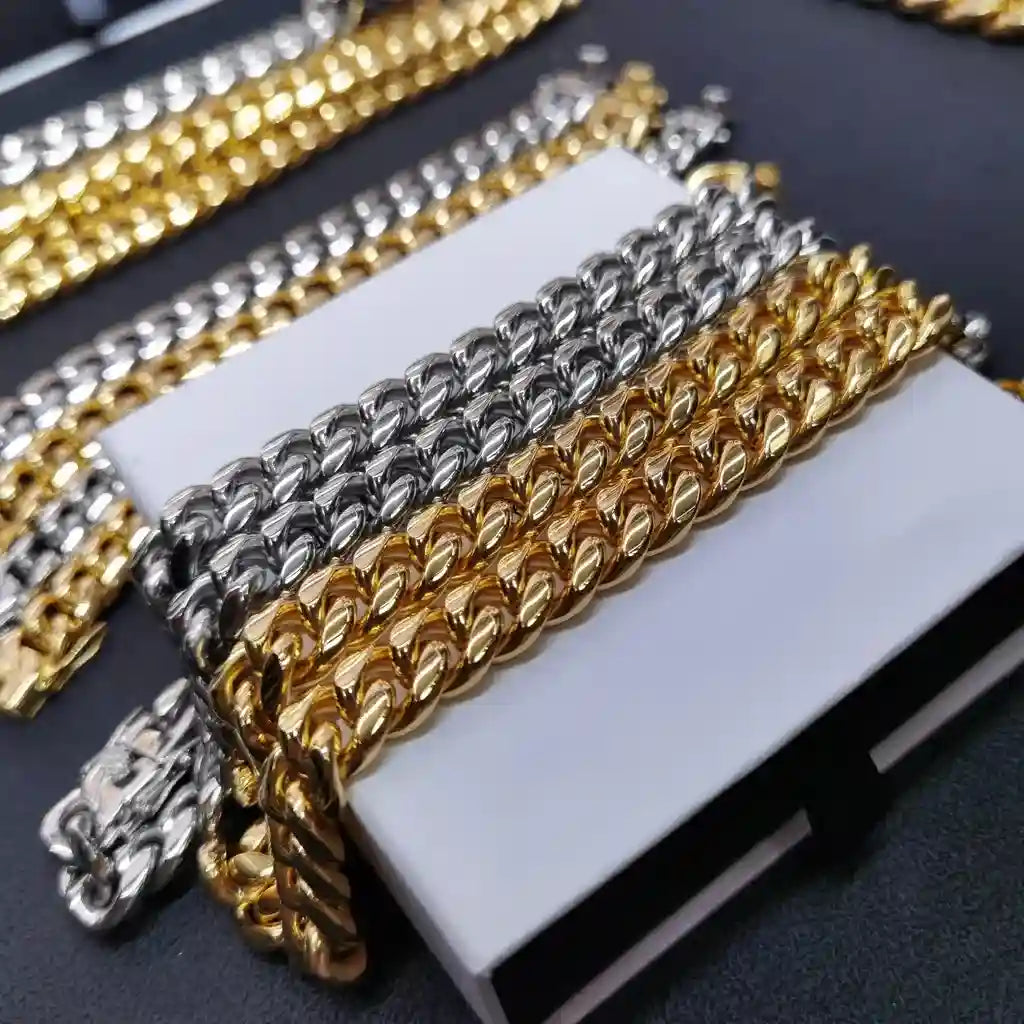 12mm 18K Gold-Plated Classic Miami Cuban Link