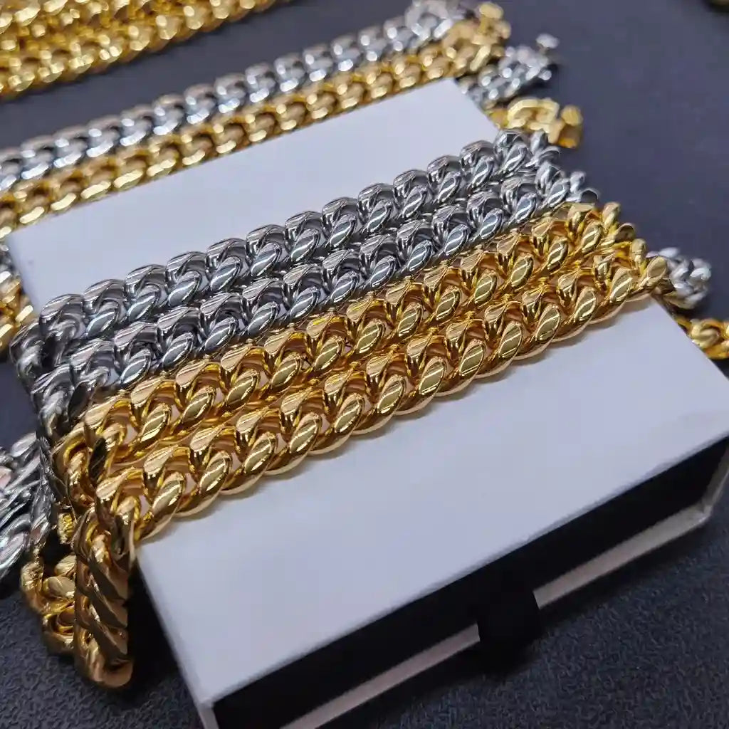 12mm 18K Gold-Plated Classic Miami Cuban Link