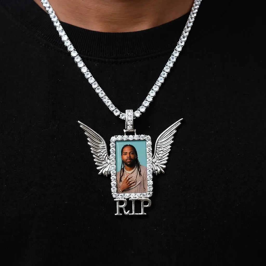 RIP WING 3D CUSTOM PICTURE PENDANT