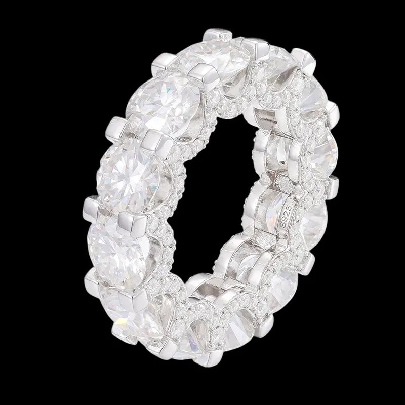 S925 VVS Moissanite  Hip Hop Diamond Ring