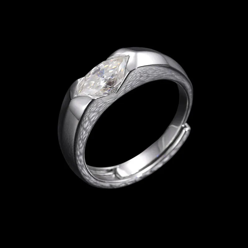 S925 VVS Moissanite Horus Openable Ring