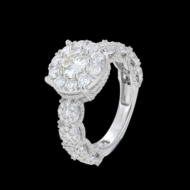 S925 VVS Moissanite Rock Candy Ring