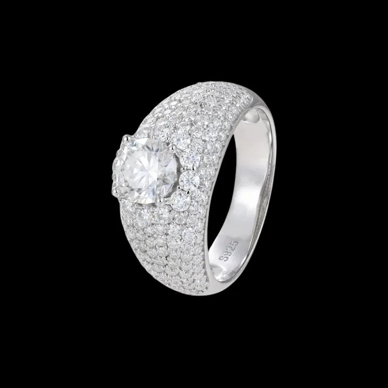 S925 VVS Moissanite Starry Ice Ring