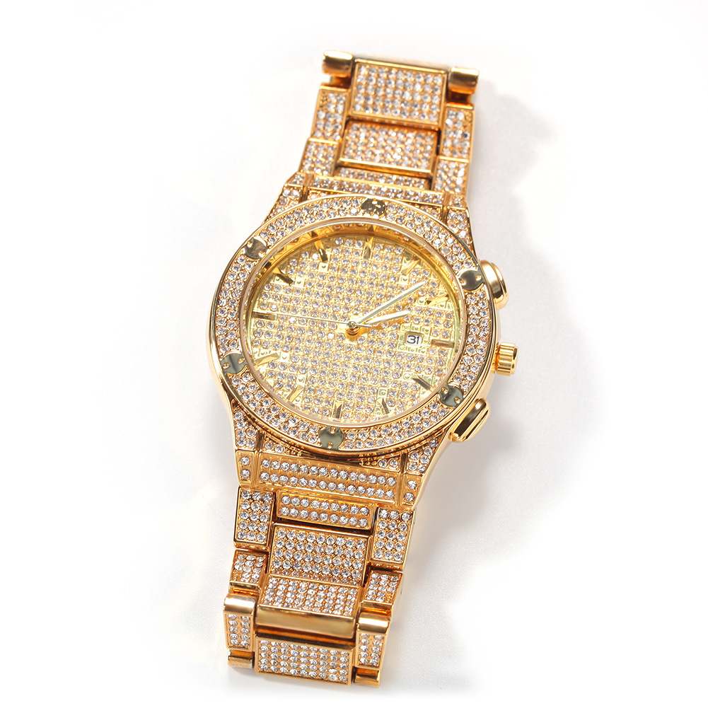 Hip-Hop Diamond-Encrusted Watch