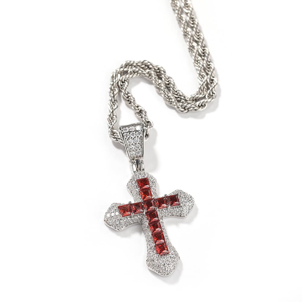 Full Diamond Cross Pendant