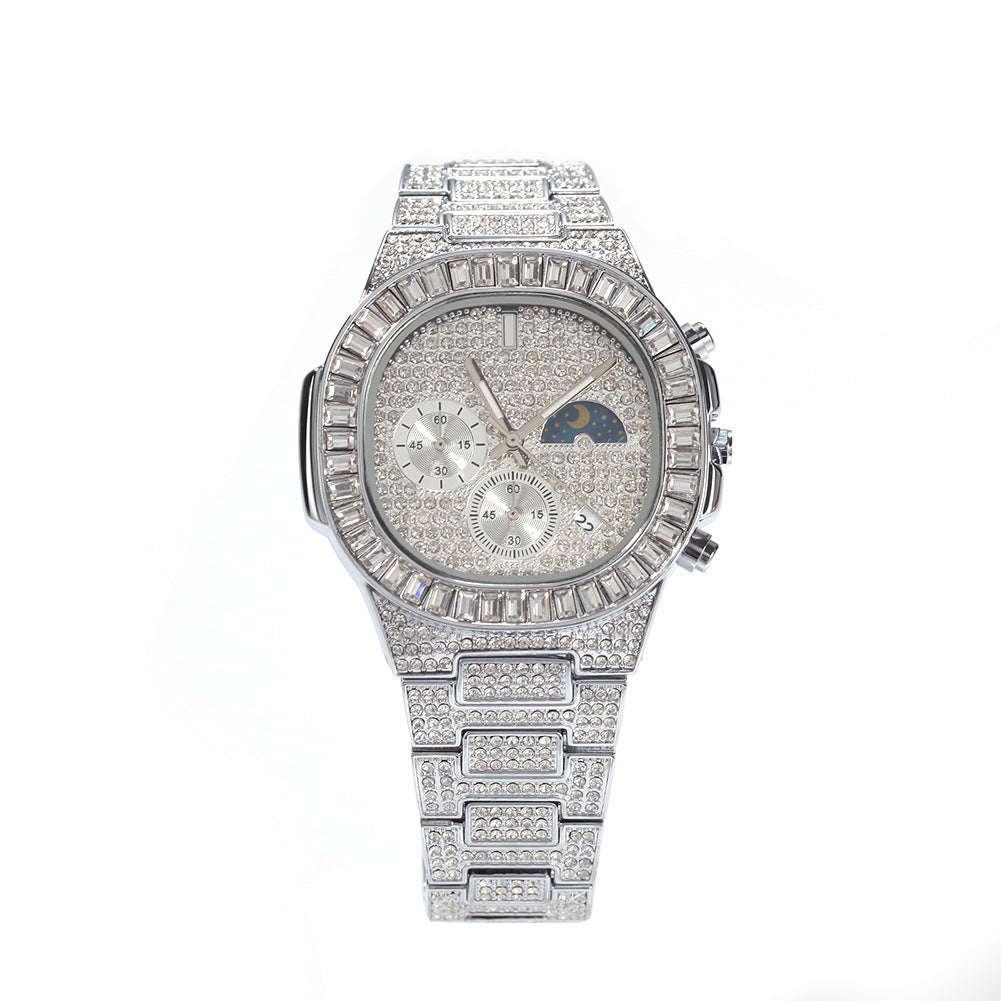 Stylish Retro Diamond Ice Watch