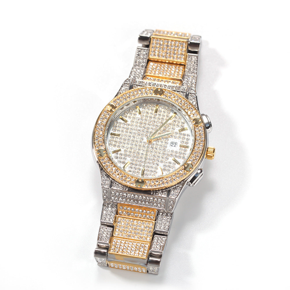 Hip-Hop Diamond-Encrusted Watch