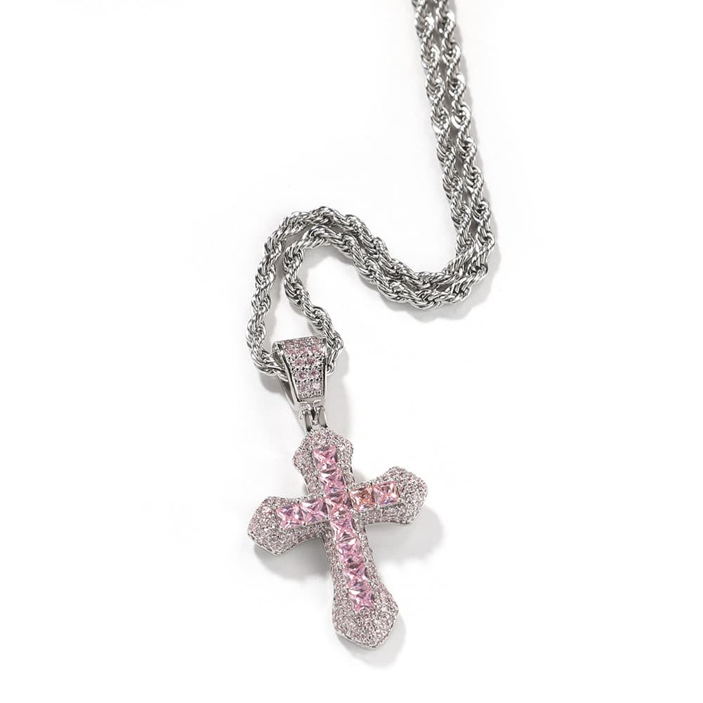 Full Diamond Cross Pendant