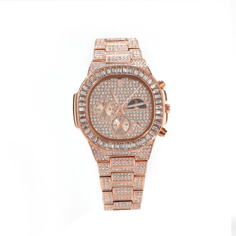 Stylish Retro Diamond Ice Watch