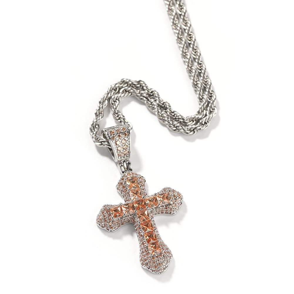 Full Diamond Cross Pendant