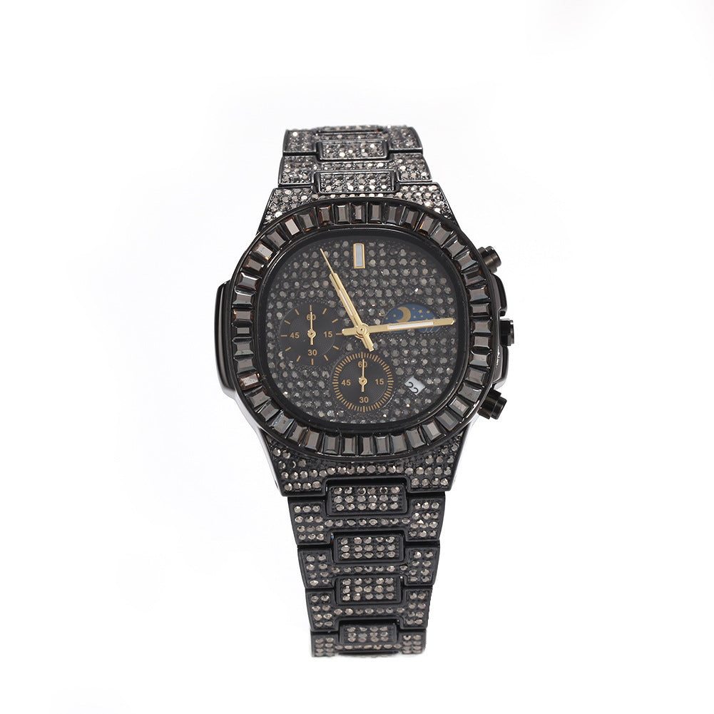 Stylish Retro Diamond Ice Watch