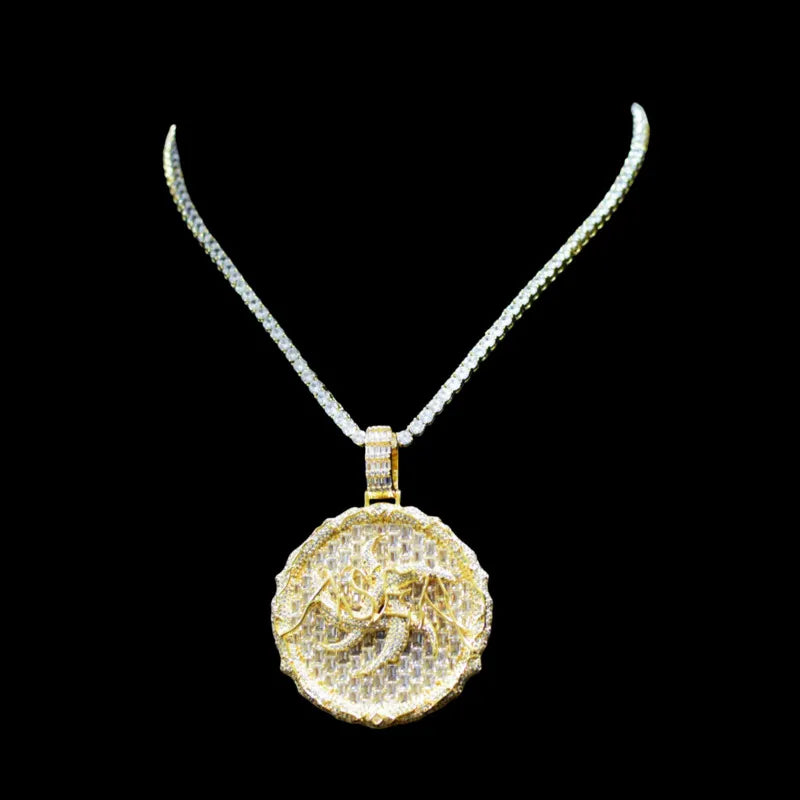Thorn Ice Disc Pendant - 60mm