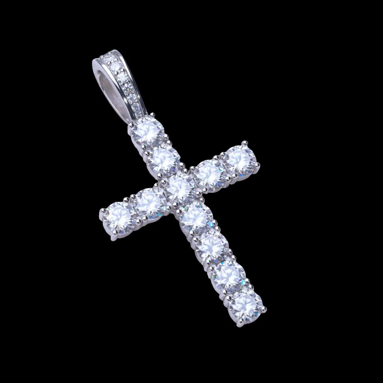 4.51 Carat VVS Moissanite Cross In White Gold