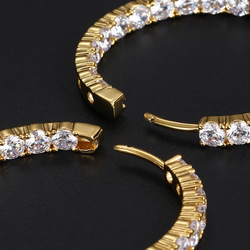 Artisan - Crafted Zirconia Stone Earrings - TONGSHOP