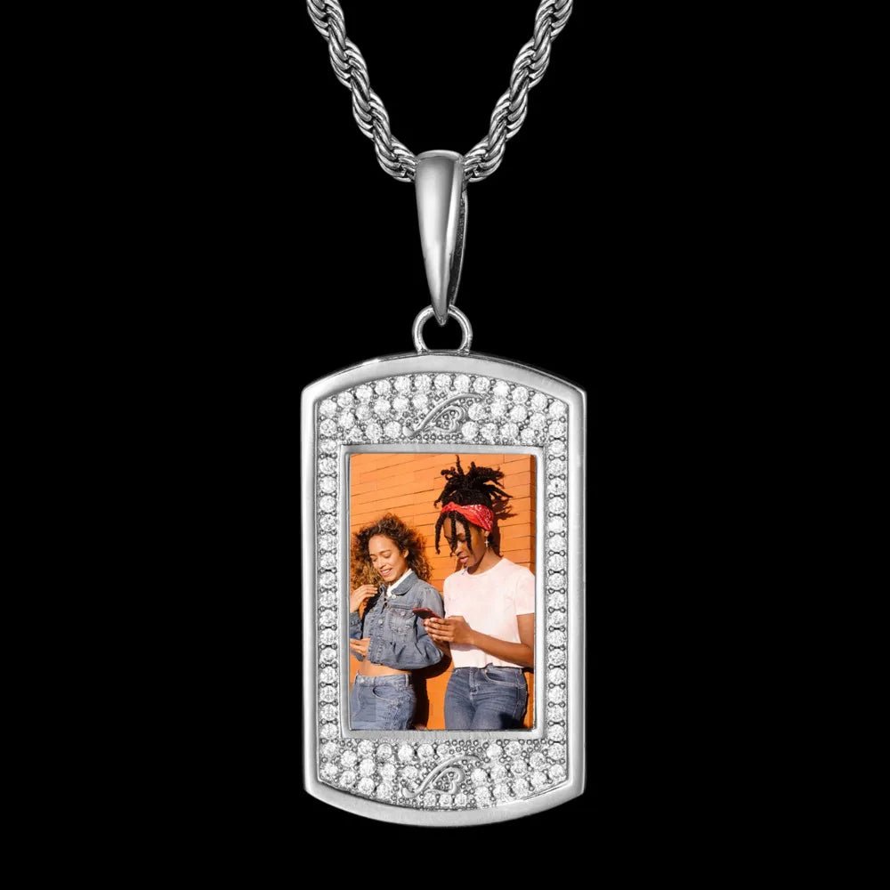 Bald Eagle Solid Dog Tag Custom Photo Pendant - 25mm - TONGSHOP / Length:16 / Length:18