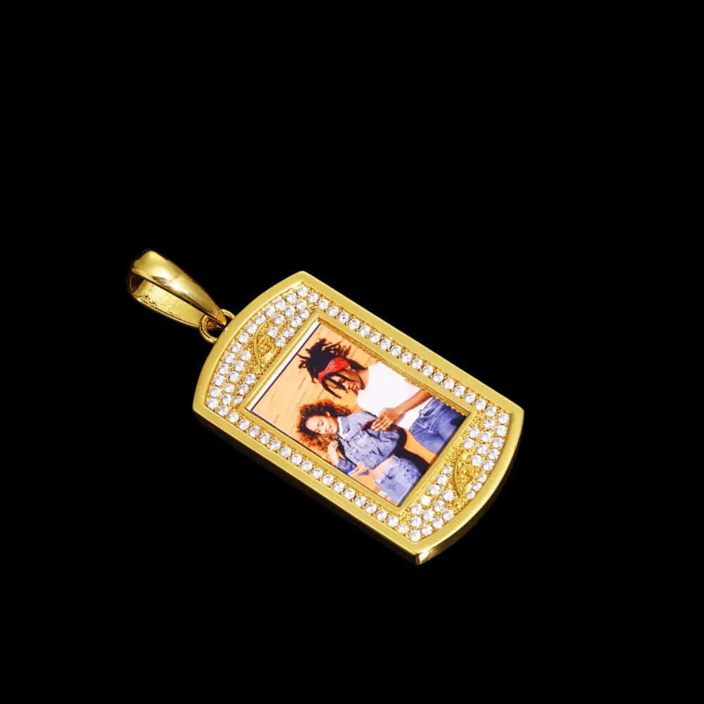 Bald Eagle Solid Dog Tag Custom Photo Pendant - 25mm - TONGSHOP / Length:16 / Length:18