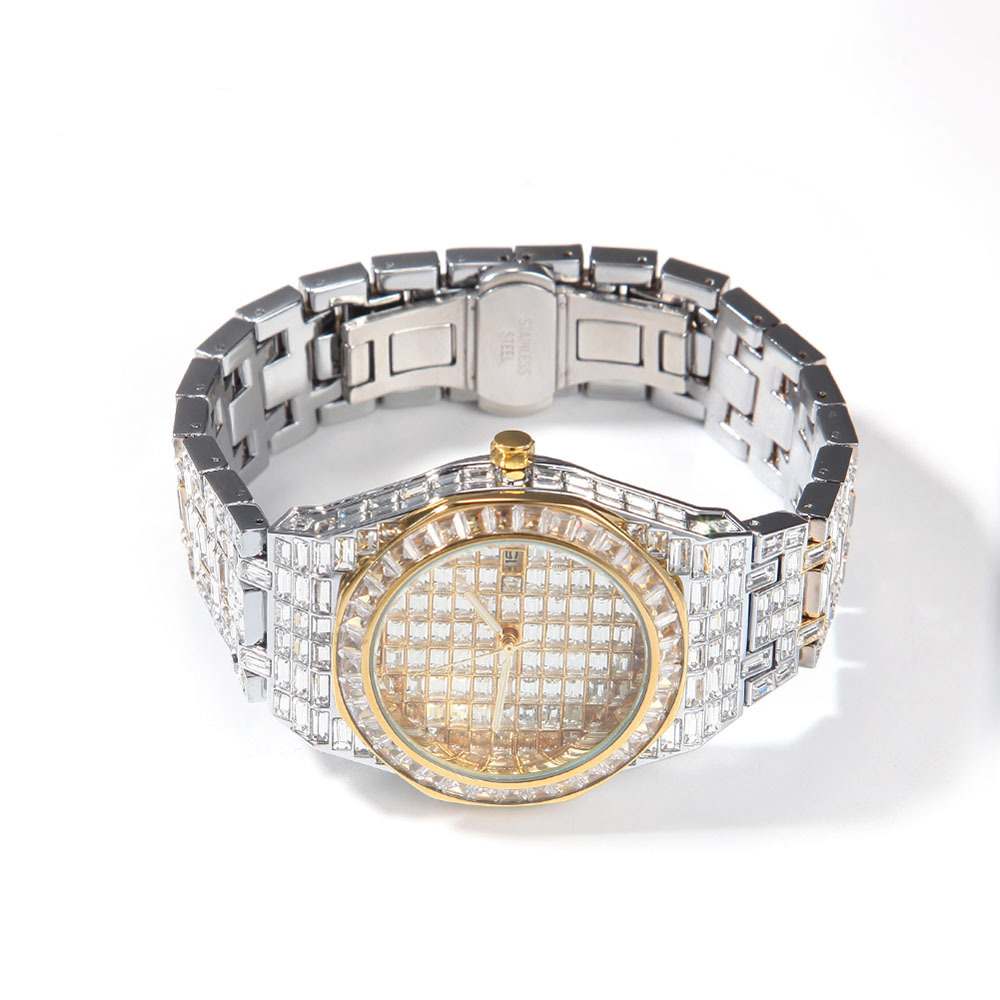Bling Diamond Round Ice Watch - TONGSHOP