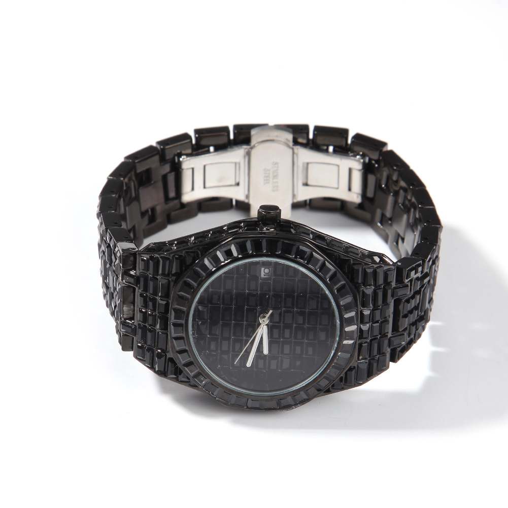 Bling Diamond Round Ice Watch - TONGSHOP