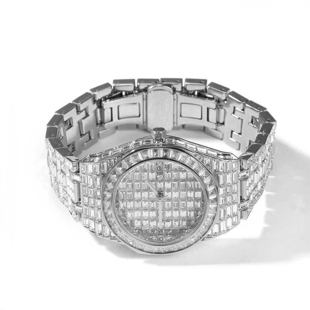 Bling Diamond Round Ice Watch - TONGSHOP
