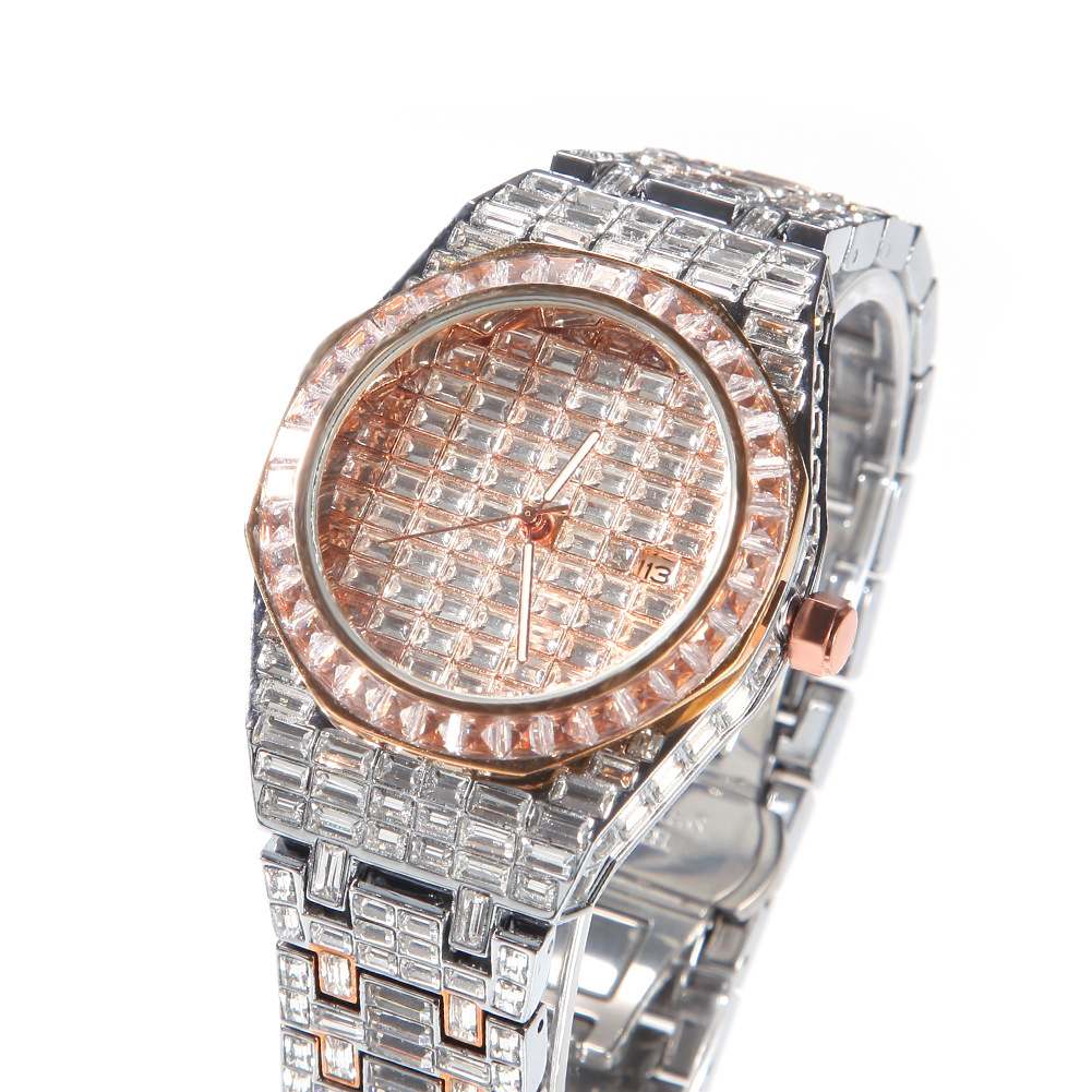 Bling Diamond Round Ice Watch - TONGSHOP
