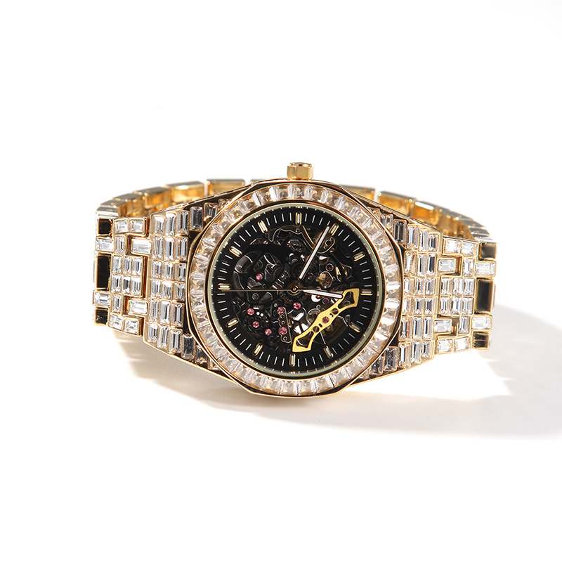 Bling Full Diamond Fashion Mechanical Watch Hip Hop Ice Watch - TONGSHOP
