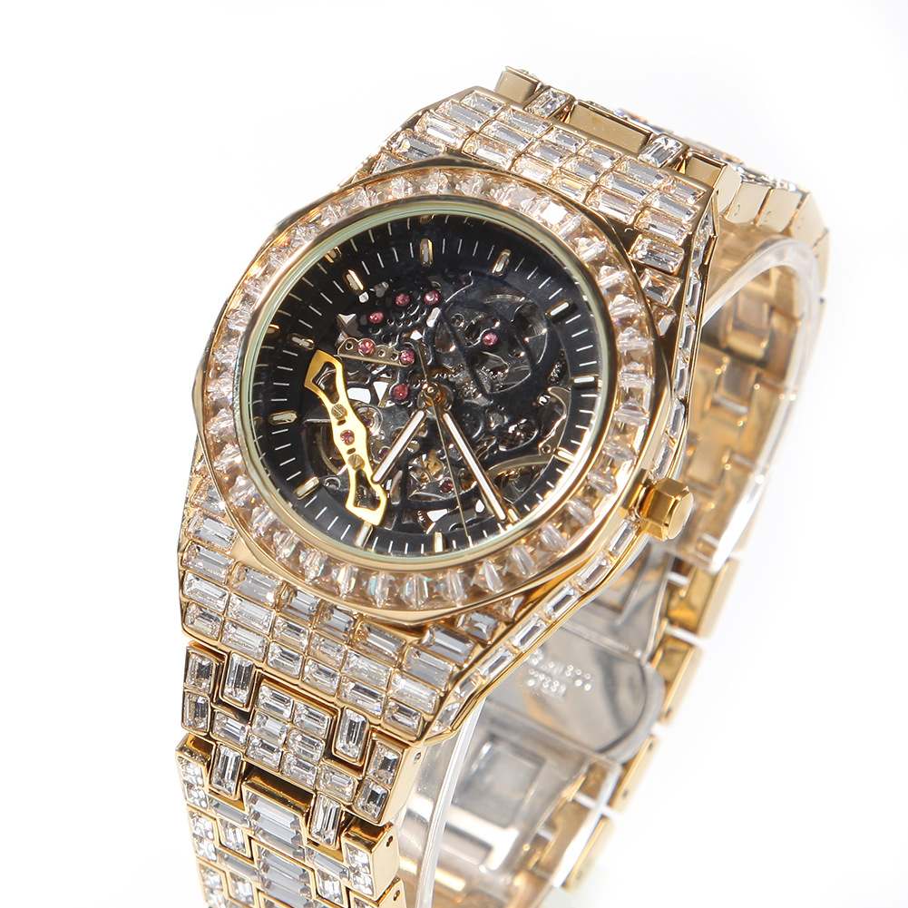 Bling Full Diamond Fashion Mechanical Watch Hip Hop Ice Watch - TONGSHOP